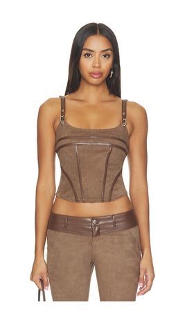 I.AM.GIA I.AM.GIA Viviane Suede Corset Top
