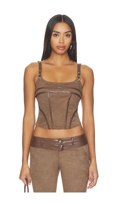 I.AM.GIA I.AM.GIA Viviane Suede Corset Top