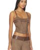 I.AM.GIA I.AM.GIA Viviane Suede Corset Top - 2