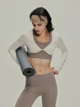 iba nenets Twisted Detail Cover Top - beige