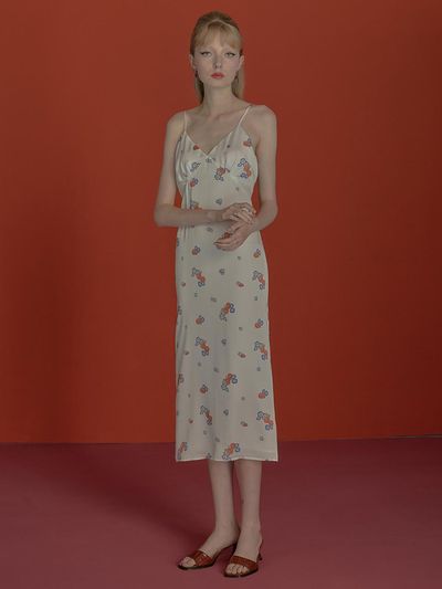 iCE GARDEN Fruit Print Slip Dress