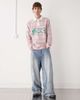 ICECREAM Ice Cream barbed wire running dog rugby polo shirt in light pink - 2