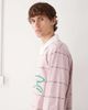 ICECREAM Ice Cream barbed wire running dog rugby polo shirt in light pink - 4