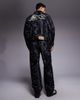 ICECREAM ICECREAM all over tree camo print jeans in black wash - part of a set - 2