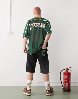 ICECREAM ICECREAM cherry applique football jersey in green