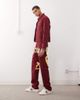 ICECREAM ICECREAM denim straight leg jeans with back print logo in burgundy - part of a set-Red - 3