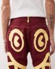 ICECREAM ICECREAM denim straight leg jeans with back print logo in burgundy - part of a set-Red - 4