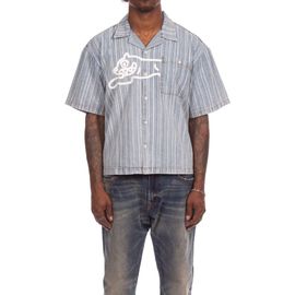 ICECREAM ICECREAM Float Running Dog Denim Graphic Camp Shirt