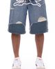 ICECREAM ICECREAM Hoodsie Ripped Denim Shorts - 1