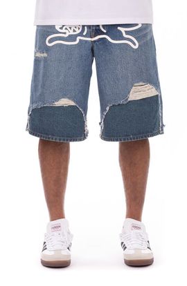 ICECREAM ICECREAM Hoodsie Ripped Denim Shorts
