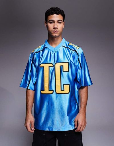 ICECREAM ICECREAM logo football jersey in blue