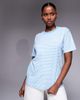 ICECREAM ICECREAM logo t-shirt in blue stripes - 1