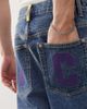 ICECREAM ICECREAM running dog baggy denim shorts in dark wash blue - 2
