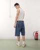 ICECREAM ICECREAM running dog baggy denim shorts in dark wash blue - 4