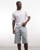 ICECREAM ICECREAM running dog denim distressed shorts in heavy wash blue - 1