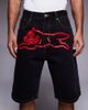 ICECREAM ICECREAM running dog denim shorts in black wash - 4