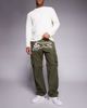 ICECREAM ICECREAM running dog zip off cargo pants in khaki green - 2
