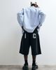 ICECREAM ICECREAM scoop denim jorts with with running dog in black - 1