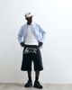 ICECREAM ICECREAM scoop denim jorts with with running dog in black - 4