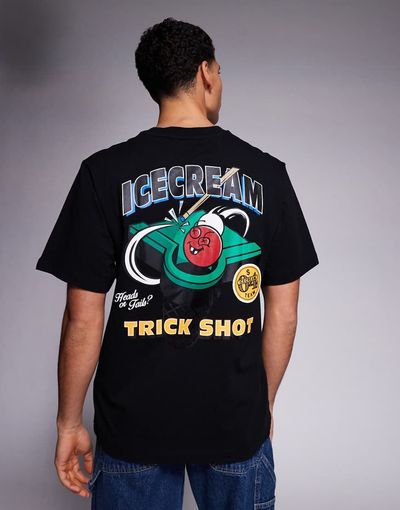 ICECREAM ICECREAM trick shot t-shirt in black