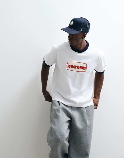 ICECREAM ICECREAM tub logo print T-shirt in white