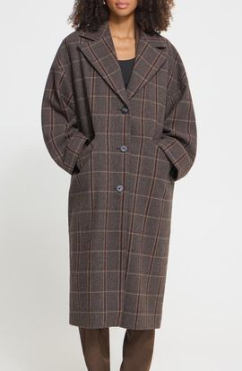 ICHI ICHI Checked Longline Coat