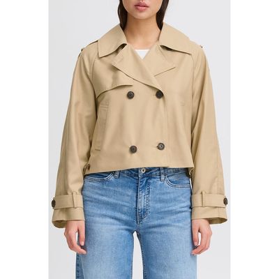 ICHI ICHI Cropped Trench Coat