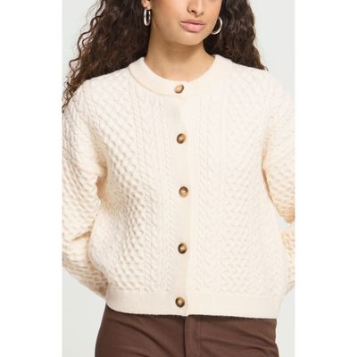 ICHI ICHI Ihdamina Cable Knit Cardigan
