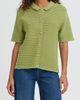 ICHI ICHI Ihdemue Textured Cotton Snap-Up Polo Sweater - 1