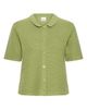 ICHI ICHI Ihdemue Textured Cotton Snap-Up Polo Sweater - 2