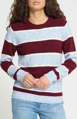 ICHI ICHI Ihedeen Striped Crew Neck Sweater