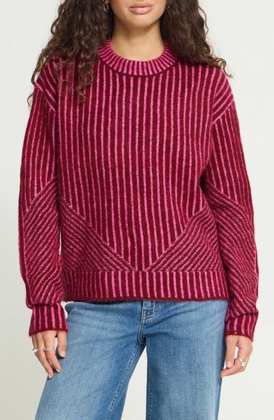 ICHI ICHI Ihkamara Striped Crewneck Sweater