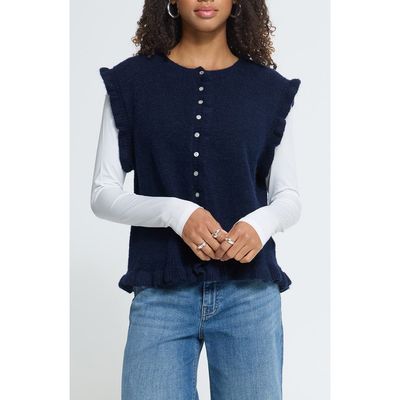 ICHI ICHI Ihprovoke Ruffled Sweater Vest