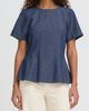ICHI ICHI Ihtulle Denim Peplum Top - 1