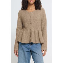 ICHI ICHI Peplum Cardigan