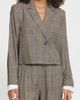 ICHI ICHI Plaid Cropped Blazer - 1