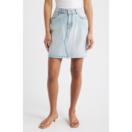 ICHI ICHI Ruffle Pocket Denim Miniskirt
