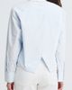ICHI ICHI Stripe Split Hem Crop Cotton Button-Up Shirt - 2