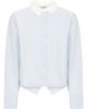 ICHI ICHI Stripe Split Hem Crop Cotton Button-Up Shirt - 3