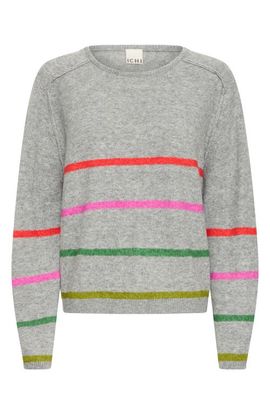ICHI ICHI Striped Crewneck Sweater