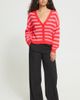 ICHI ICHI Striped V-Neck Cardigan - 3
