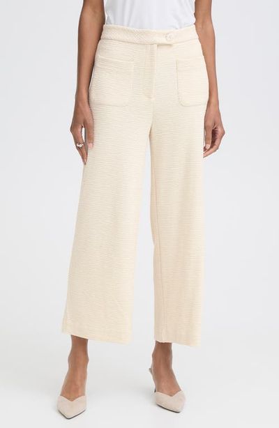 ICHI ICHI Wide Leg Ankle Pants