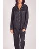 iCollection iCollection Brushed Microfiber Pajama Set with Contrast Piping - 1