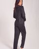 iCollection iCollection Brushed Microfiber Pajama Set with Contrast Piping - 2