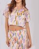 iCollection iCollection Classic Satin Crop Pajama Set - 1