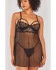 iCollection iCollection Demure Strappy Lace Babydoll Set - 1