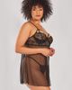 iCollection iCollection Demure Strappy Lace Babydoll Set - 3