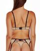 iCollection iCollection Embroidered Floral Underwire Bra, Garter & Thong Set - 2