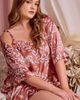 iCollection iCollection Floral Satin Robe - 4