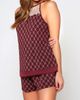 iCollection iCollection Geometric Print Lace Halter Cami & Shorts Pajama Set - 3